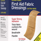 Fabric Dressing Strips Extra Wide 2.5cm x 7.2cm (50) 10202002