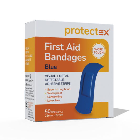 Blue Detectable Wide Dressing Strips 7.2cm x 2.5cm (50) 10203001