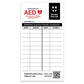 Student First Aid AED Inspection Tag Front