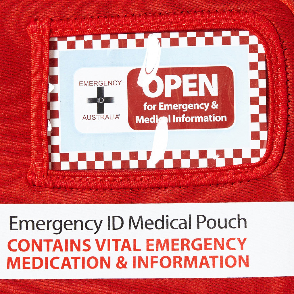 Medical Emergency ID Pouch - Red - Medium 11101008