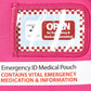 Medical Emergency ID Pouch - Pink - Medium 11101009