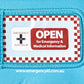 Medical Emergency ID Pouch - Blue - Small 11101015