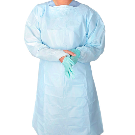 Blue Isolation Gown with Thumb Loop (20) 30503155