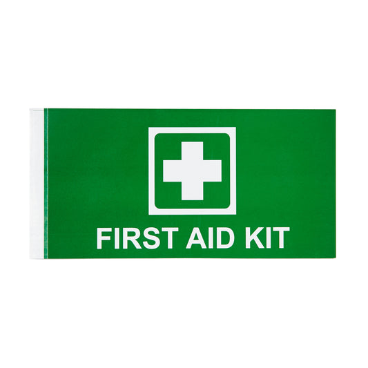 First Aid Kit Sticker with Cross 14.7cm x 7.5cm 11101063