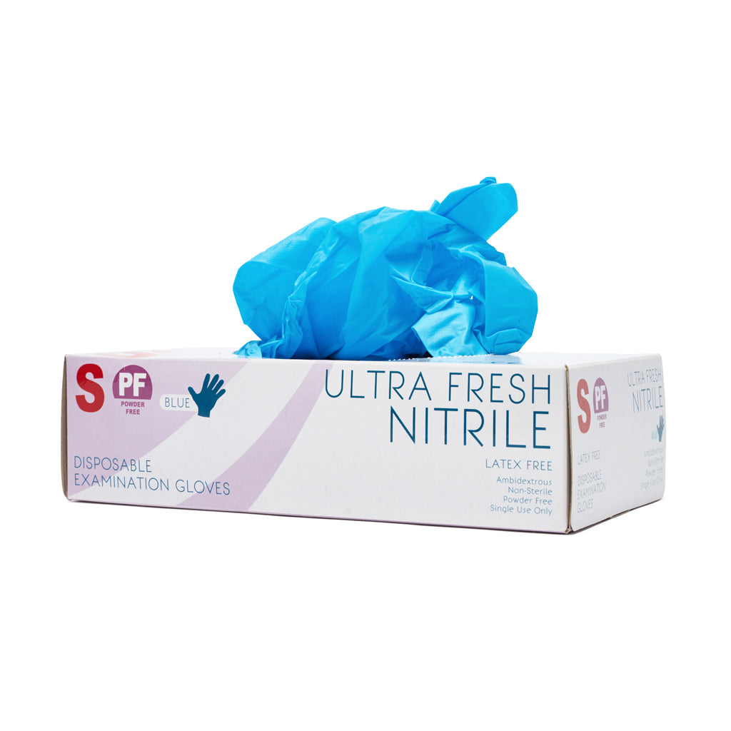 Nitrile Glove Disposable Powder Free Blue Small (100) 11601010
