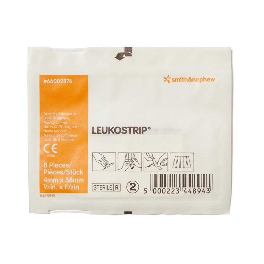 Leukostrip Wound Closure Strips 0.4cm x 3.8cm 8 Pack - Wide - Student First Aid