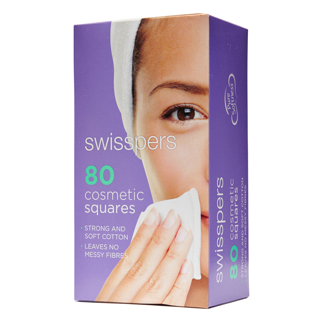 Swisspers Cotton Square Pads 80 Box - Wide - Student First Aid